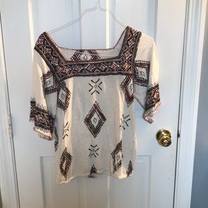 Lucky brand tribal print top